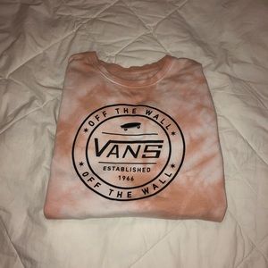pink tie dye vans sweatshirt